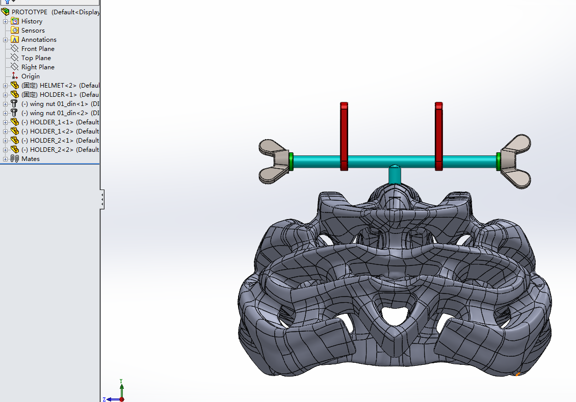 带手机支座的头盔