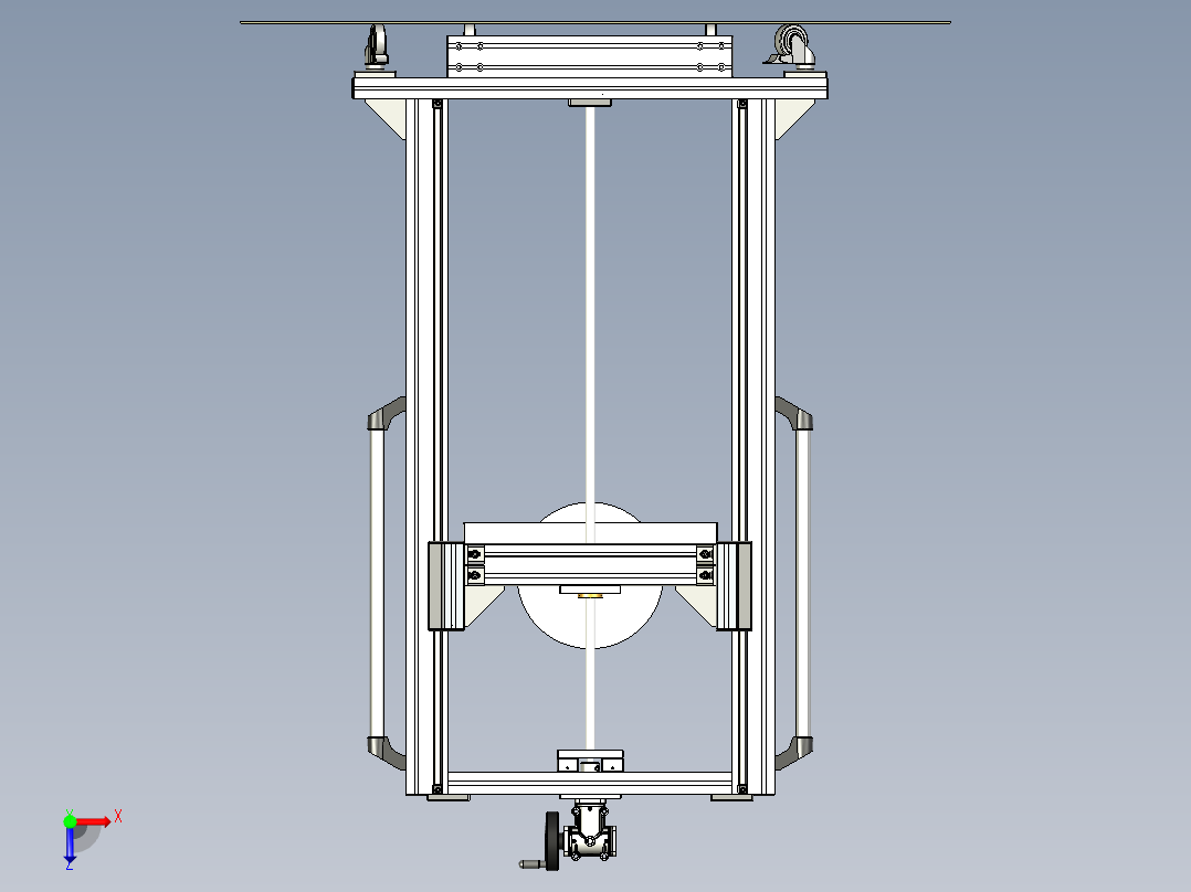 手动起重小车俯视图