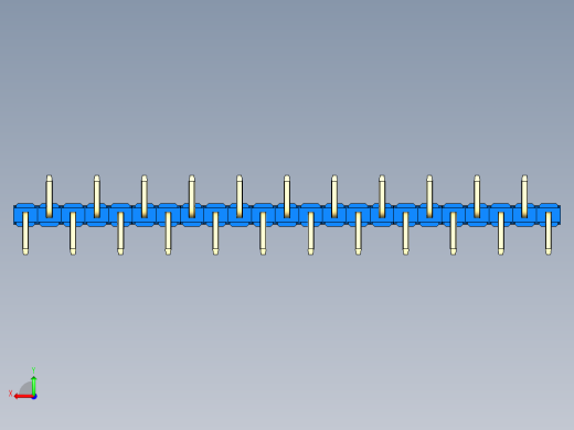 彩色公排针 100mil 2.54mm 系列-DS1022_blue_23p_100mil_Type_SMT_R2_rev1.0后视缩略图