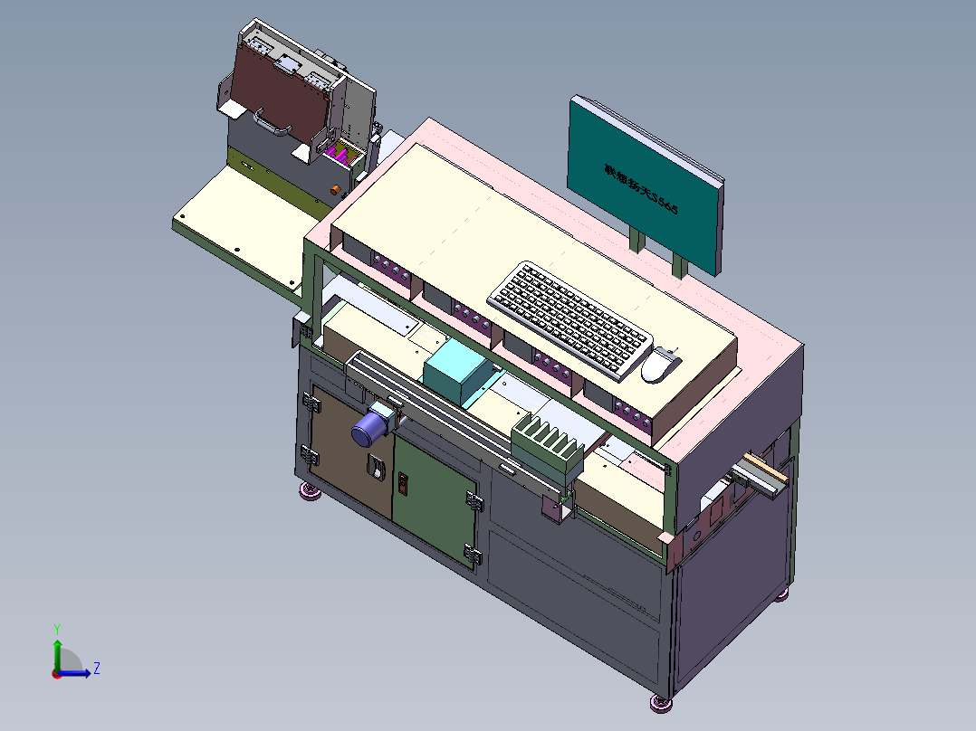 镍氢锂电池电压及内阻检测分选验电机左视图