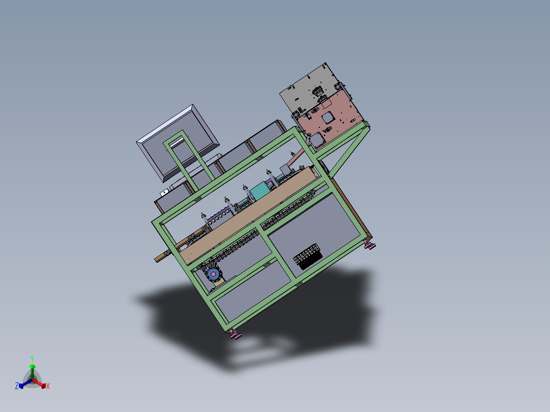 镍氢锂电池电压及内阻检测分选验电机正等轴测图