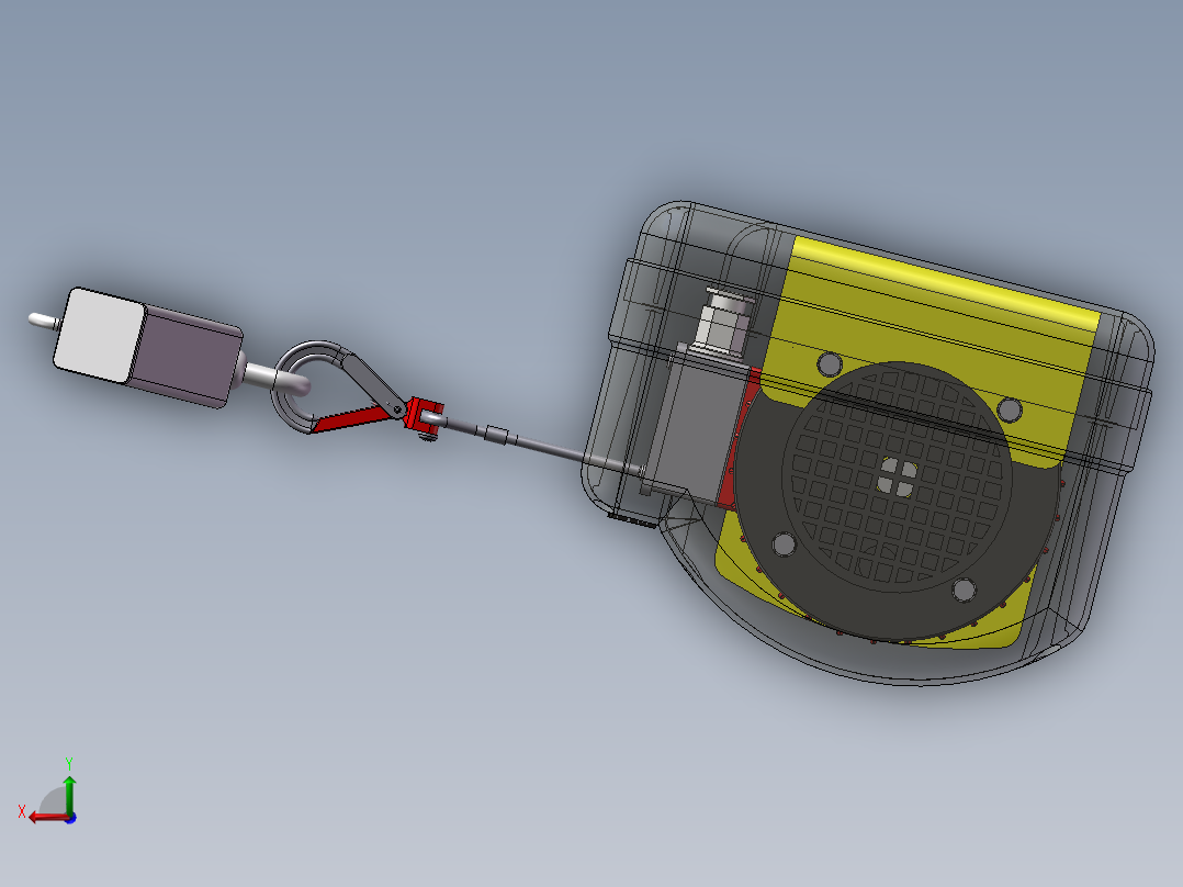便携式绞盘机牵引越障工艺及装置设计后视图