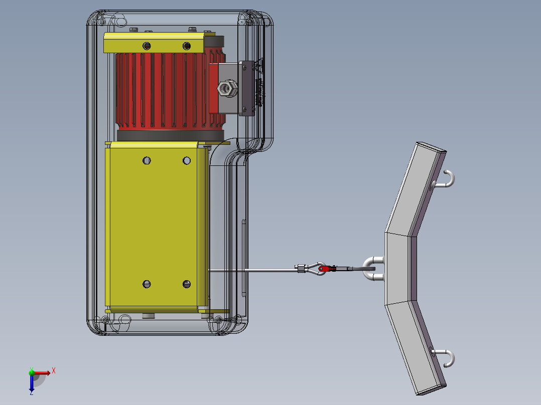 便携式绞盘机牵引越障工艺及装置设计俯视图