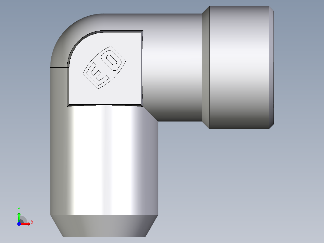 卡套式工业通用硬管接头EO_Weld_elbown_WAS16SX前视图