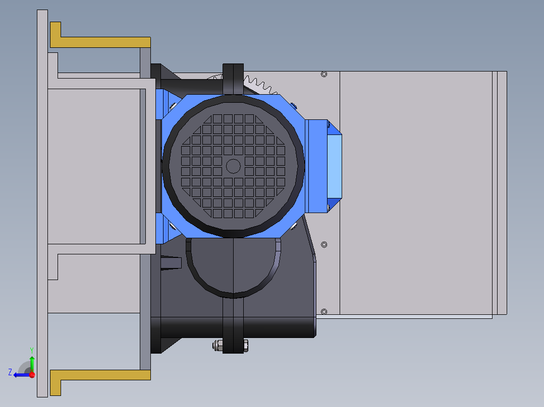 轻灰预混器设计-三维右视图