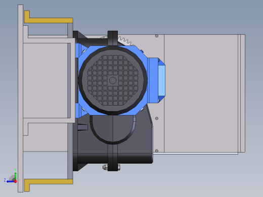 轻灰预混器设计-三维右视缩略图