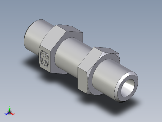 卡套式工业通用硬管接头EO_Bulkhead_union_SV06SOMD71正等轴测缩略图