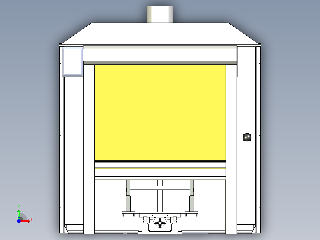 轮胎模具清洗机设计三维模型设计前视图
