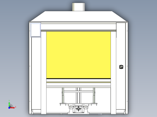 轮胎模具清洗机设计三维模型设计前视缩略图