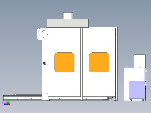 轮胎模具清洗机设计三维模型设计右视缩略图
