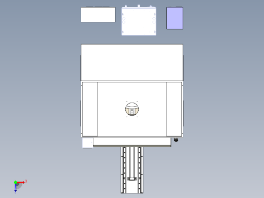 轮胎模具清洗机设计三维模型设计俯视缩略图