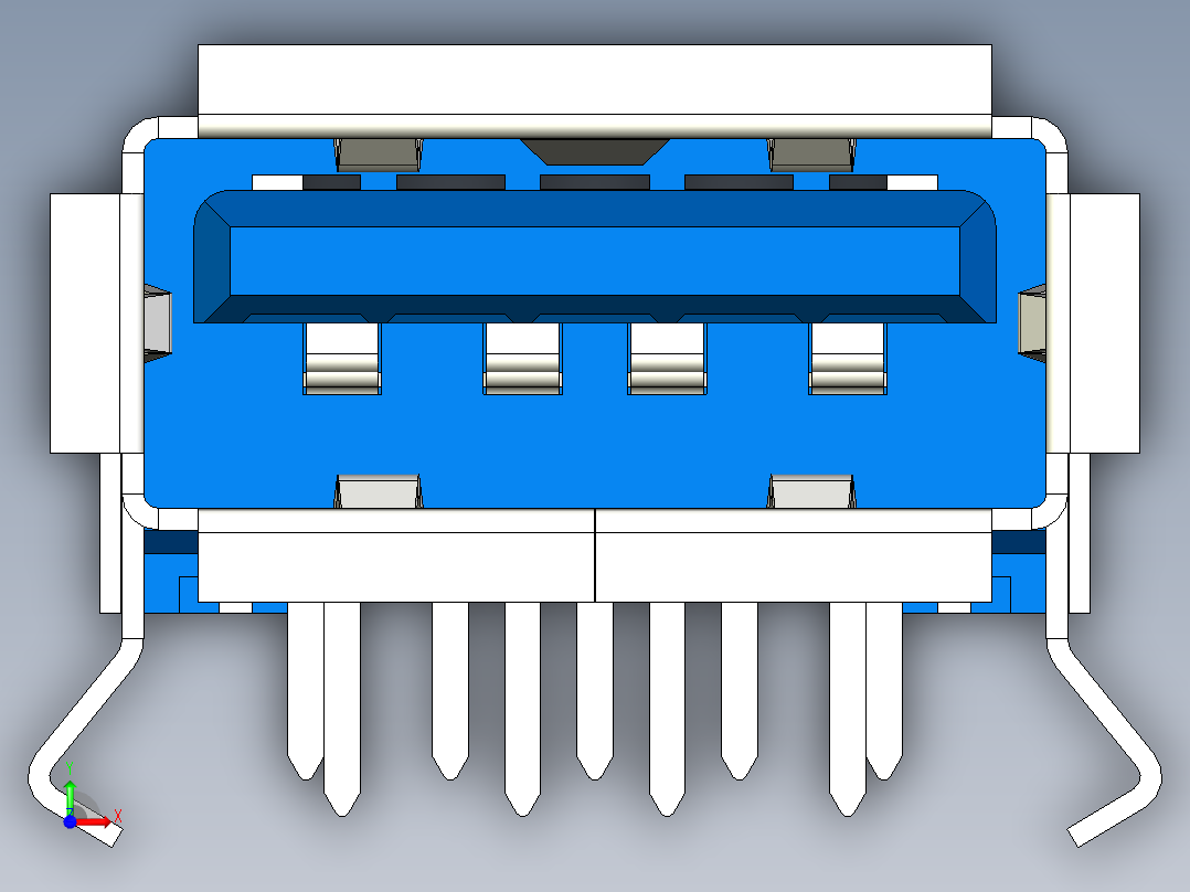 Usb3.0类型端口前视图