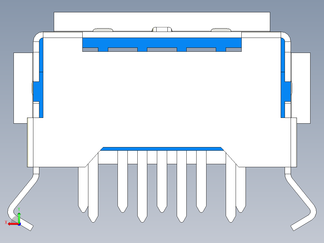 Usb3.0类型端口后视图