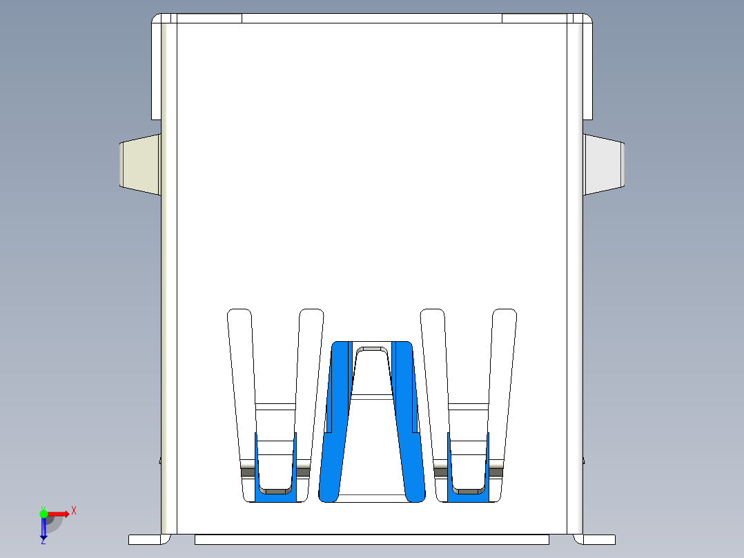 Usb3.0类型端口俯视图