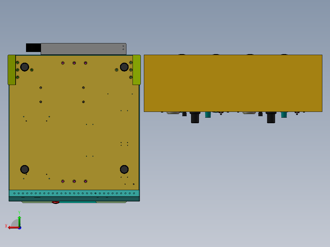 8头三轴点胶机后视图