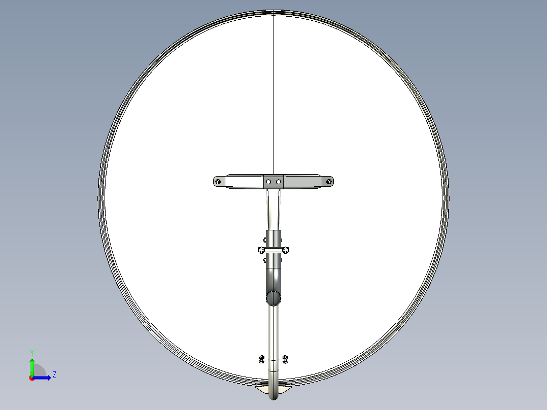 FPV卫星天线或碟形天线左视图