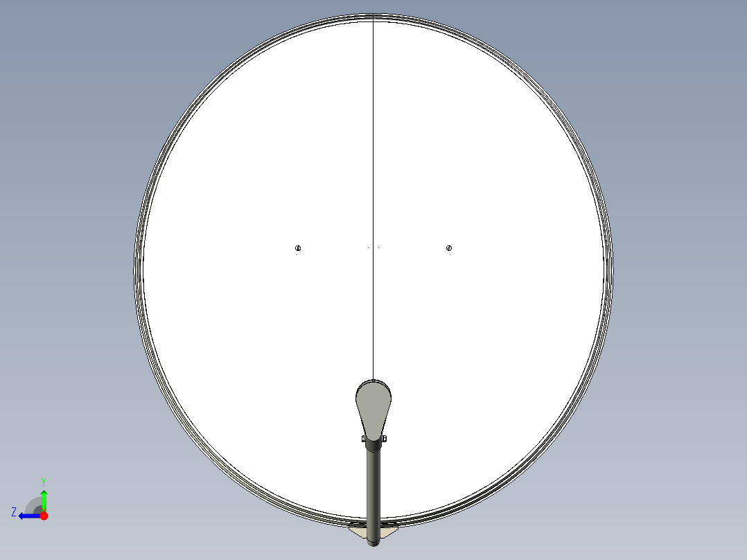 FPV卫星天线或碟形天线右视图