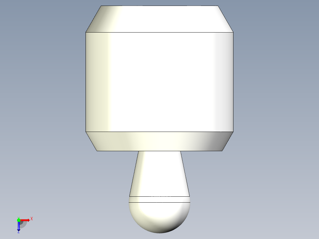 側向式定位柱(鋼材梢B)2215-3D多系列多零件图纸模型俯视图