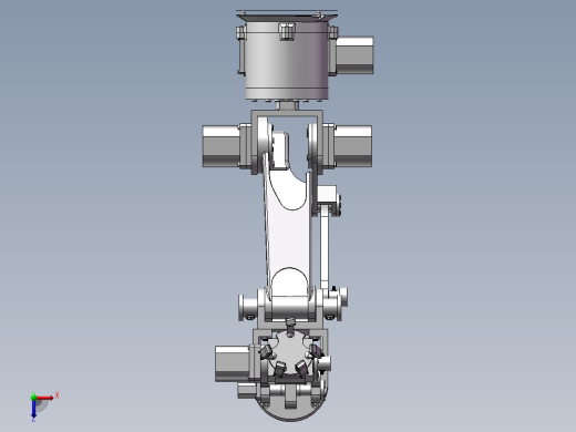 四爪水果采摘机sw三维+CAD俯视缩略图