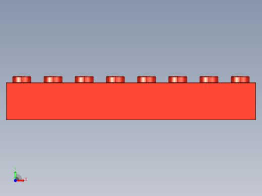 乐高套装 4421基本积木-300721 Bright Red Brick 2 x 8.STEP前视缩略图