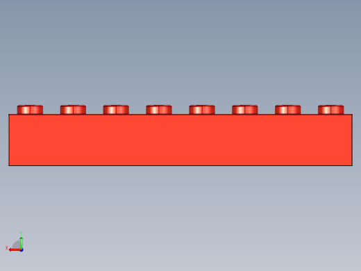 乐高套装 4421基本积木-300721 Bright Red Brick 2 x 8.STEP后视缩略图