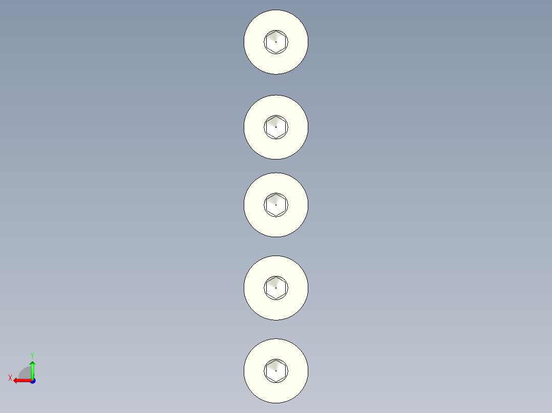 内六角螺栓-M4 Set_CSK Allen Bolt后视图