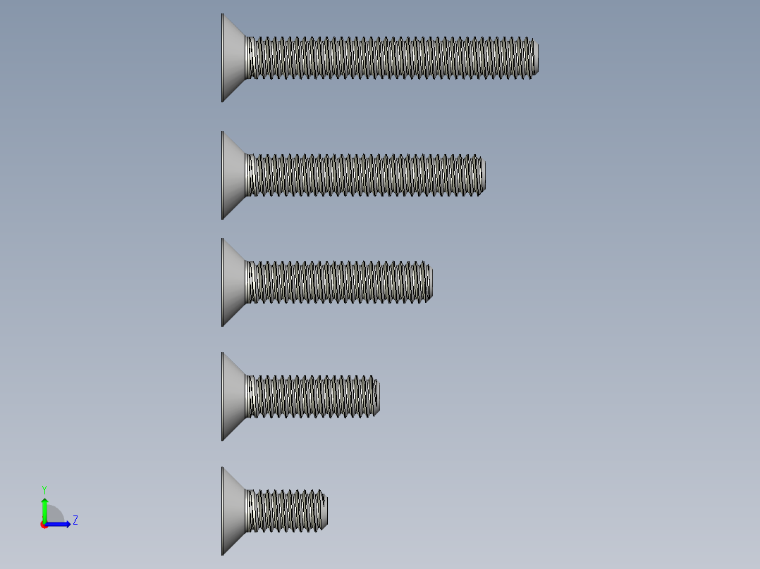 内六角螺栓-M4 Set_CSK Allen Bolt左视图