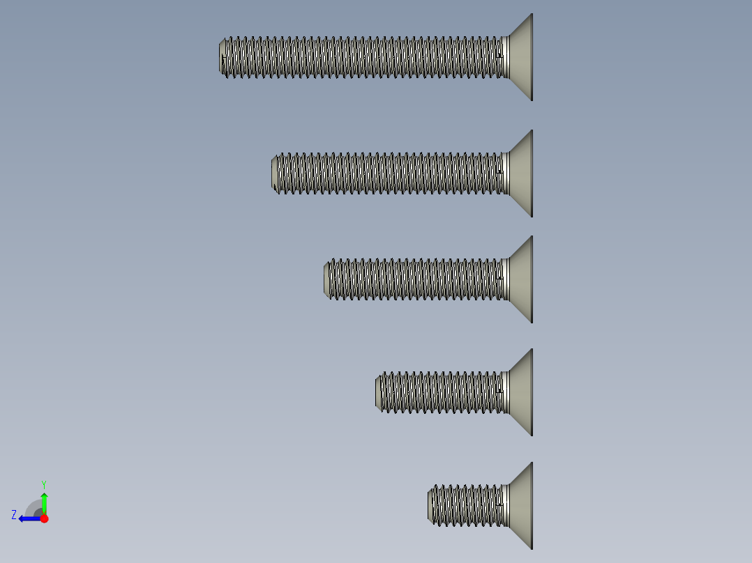 内六角螺栓-M4 Set_CSK Allen Bolt右视图