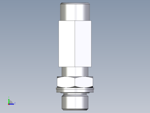 卡套式工业通用硬管接头EO_Adjustable_locknut_run_tee_LEE12SMOMDCF左视缩略图