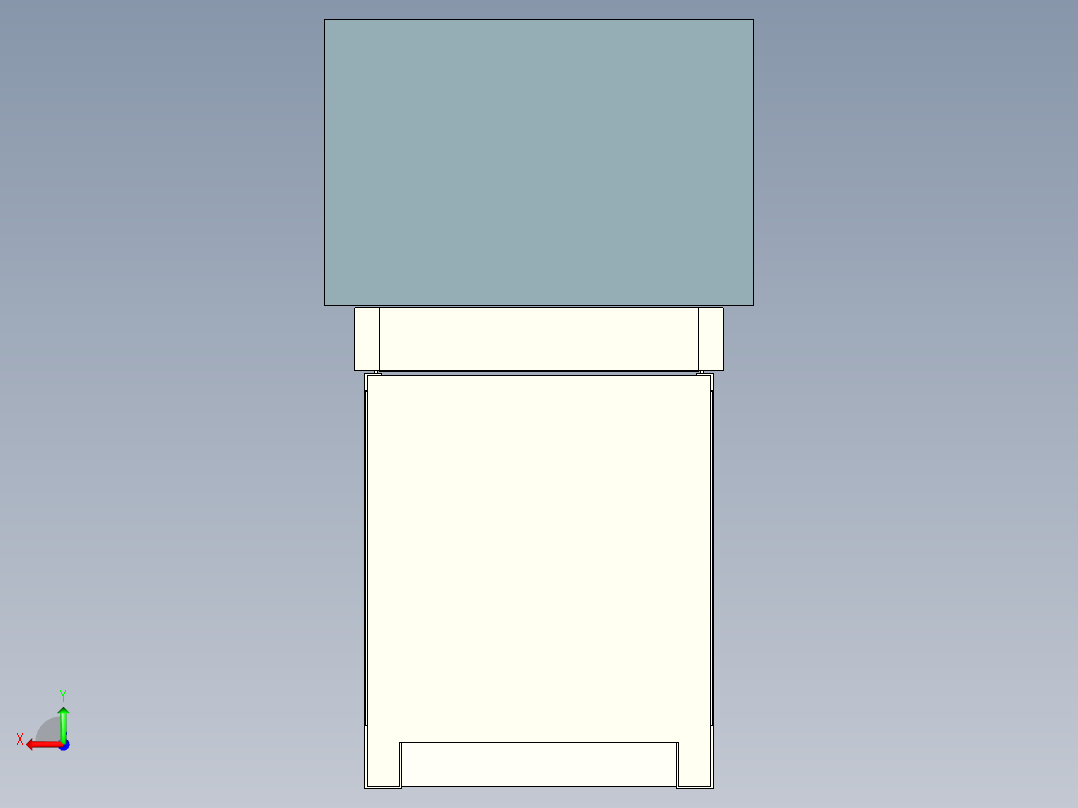 Ascendor-UnaPorte_architecture自动电梯后视图