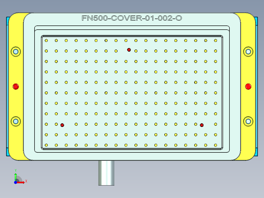N500-COVER-笔记本CNC工装夹具三维模型CNC2前视图