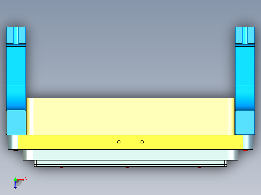 N500-COVER-笔记本CNC工装夹具三维模型CNC2俯视图