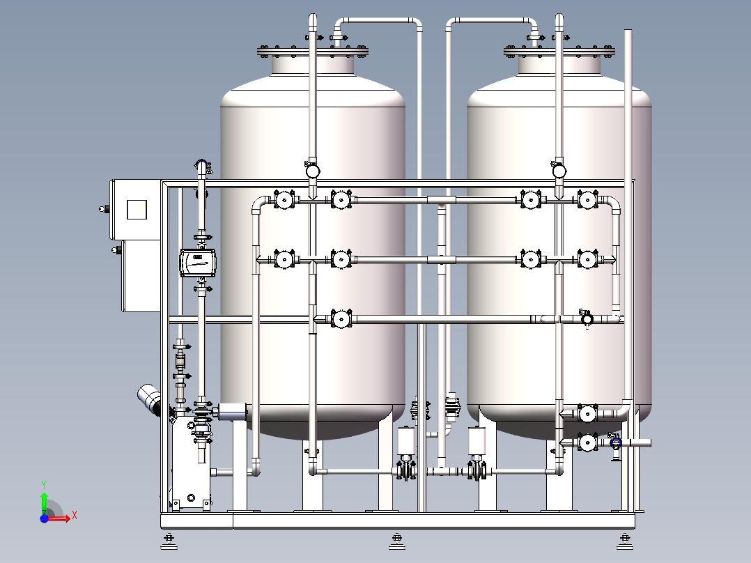 多介质活性炭装置sw21可编辑前视图