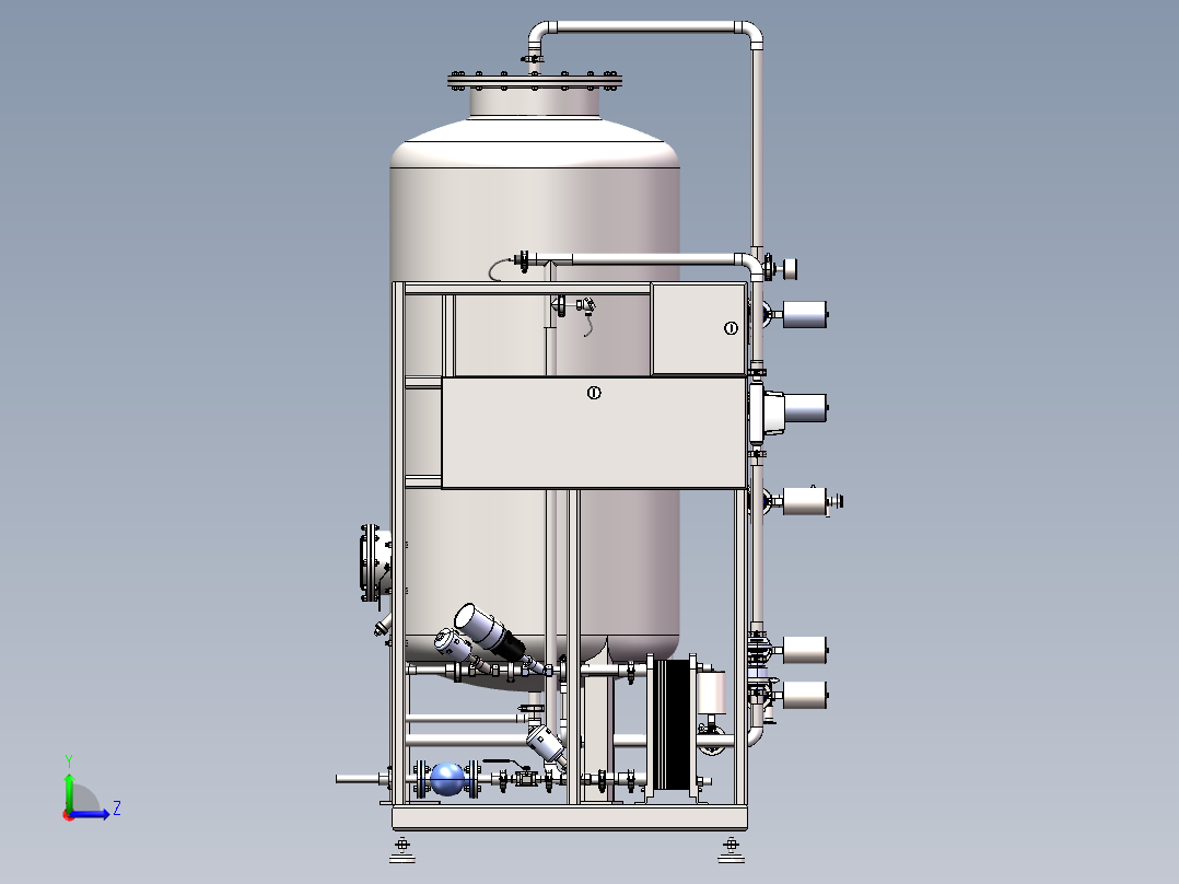 多介质活性炭装置sw21可编辑左视图