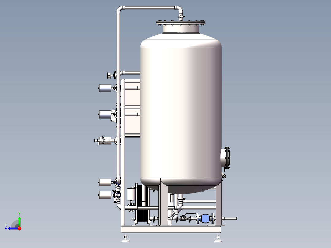 多介质活性炭装置sw21可编辑右视图