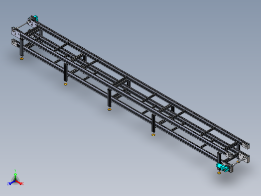 长7000-宽600-高700双层倍速链正等轴测缩略图