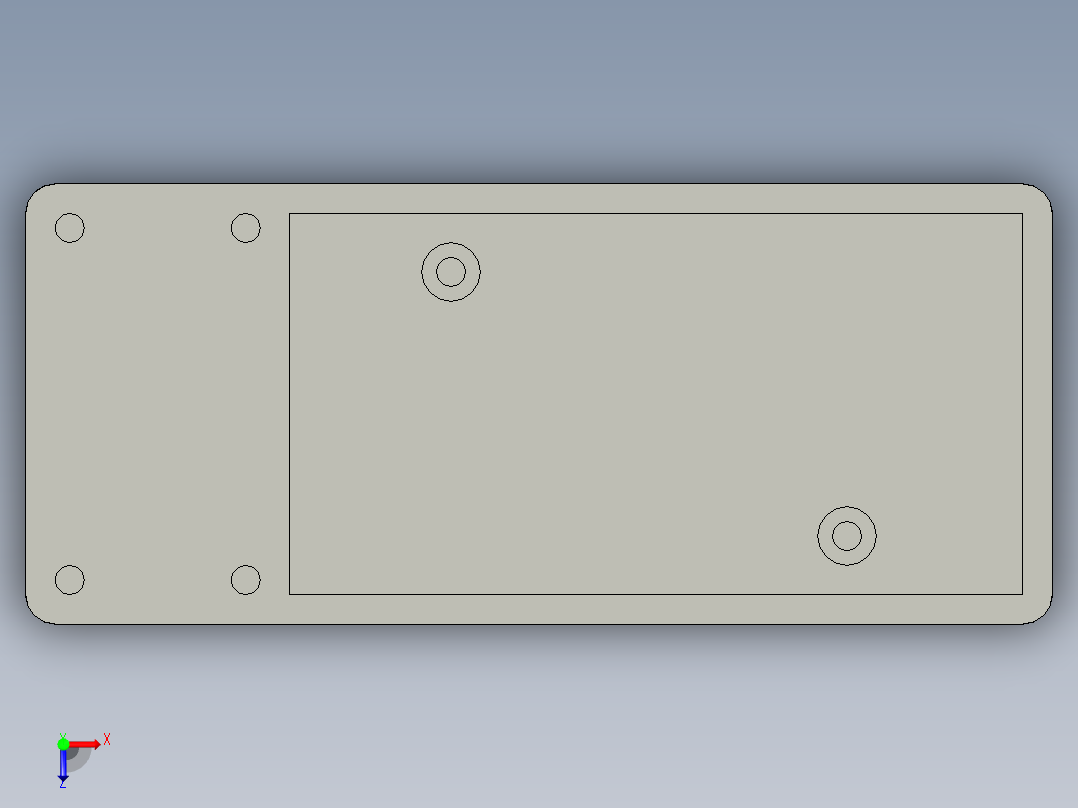 外壳USB模块俯视图