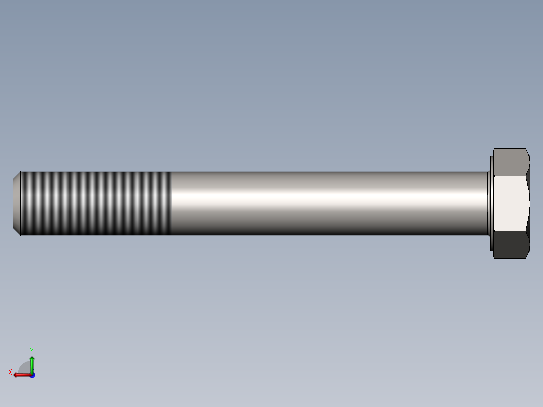 GB／T5780-2000 六角头螺栓C级M12×90后视图