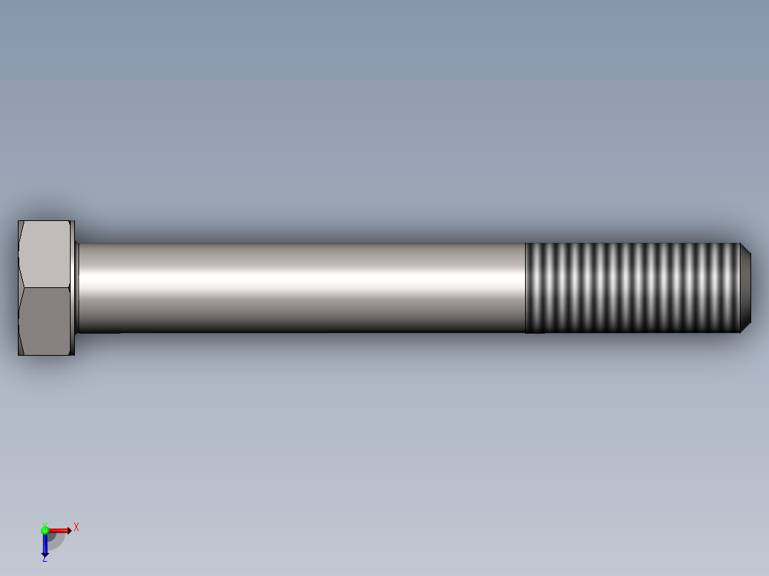 GB／T5780-2000 六角头螺栓C级M12×90俯视图