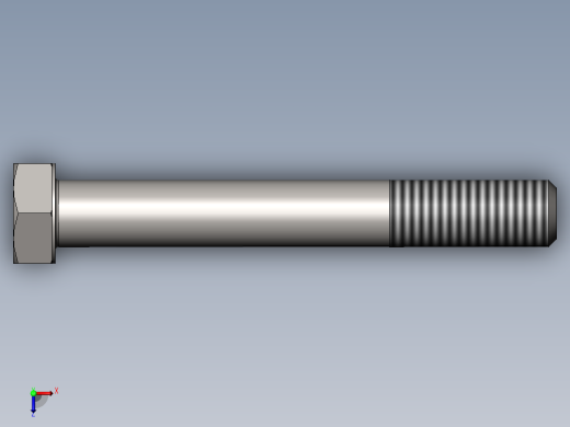 GB／T5780-2000 六角头螺栓C级M12×90俯视缩略图