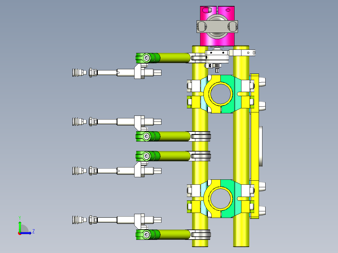柔性真空吸盘夹具左视图