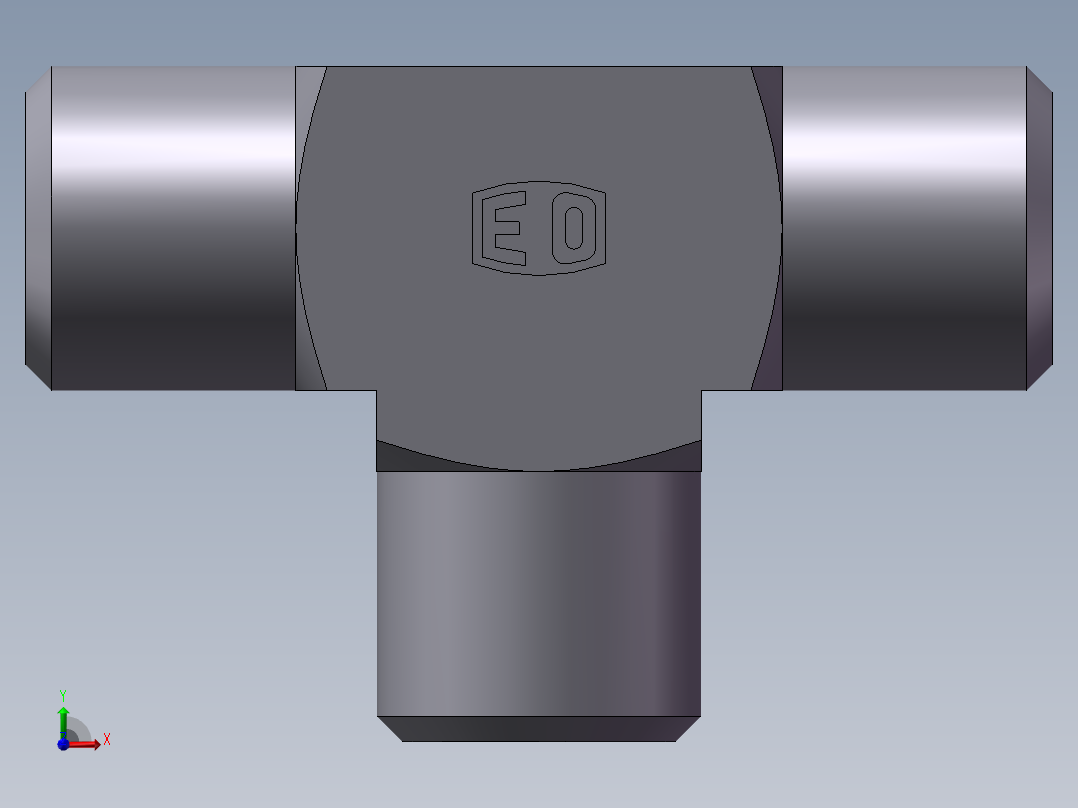 AC+AD 三通接头 T、AC-12前视图