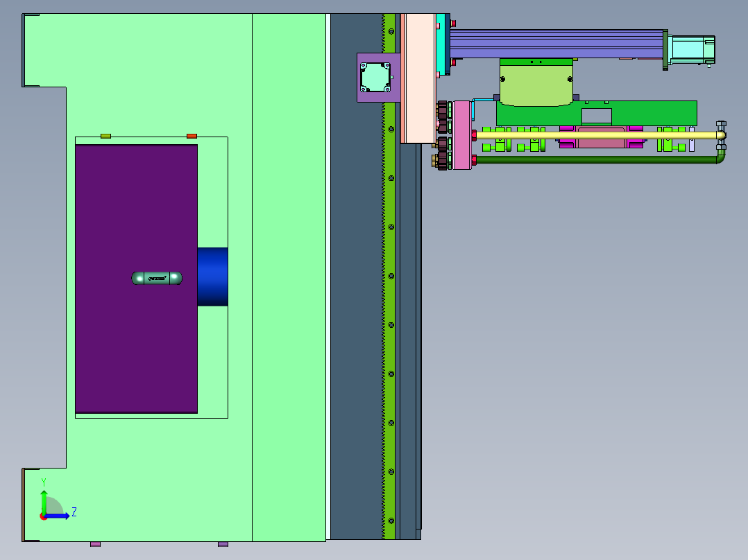 复合材料的高压水射流机左视图