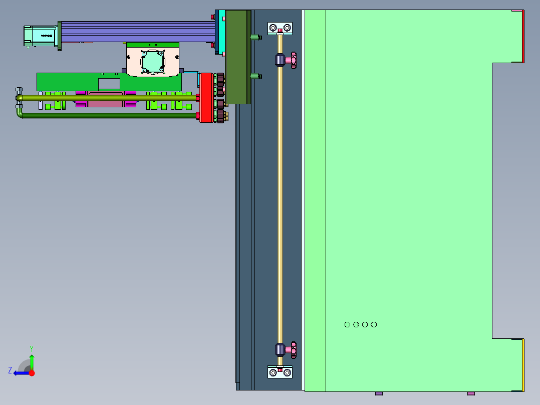 复合材料的高压水射流机右视图