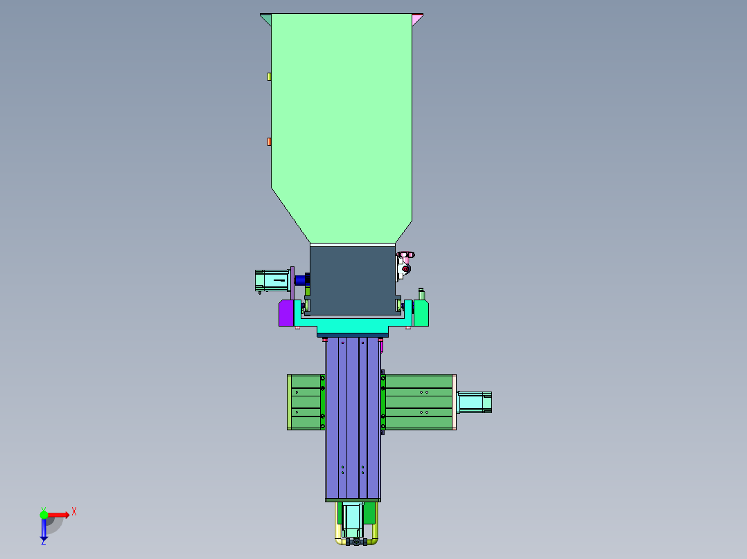 复合材料的高压水射流机俯视图