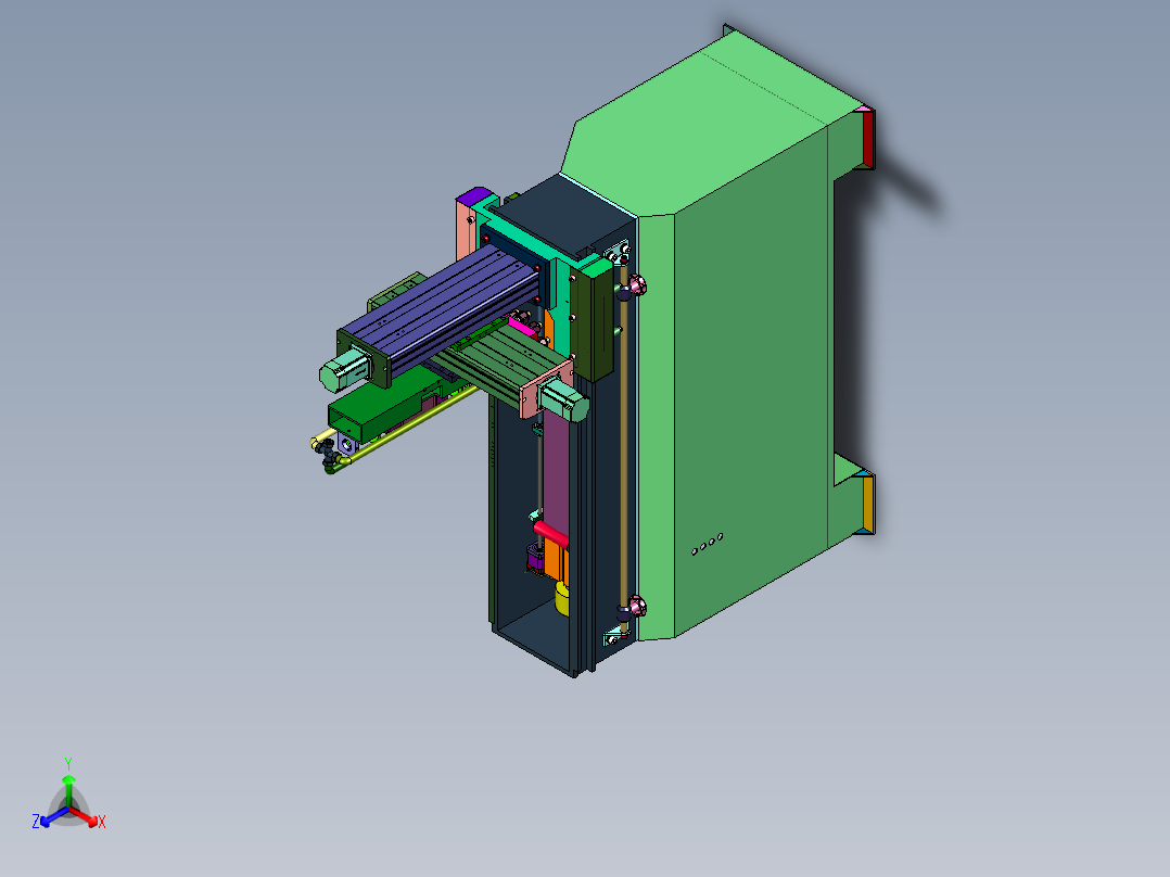 复合材料的高压水射流机正等轴测图