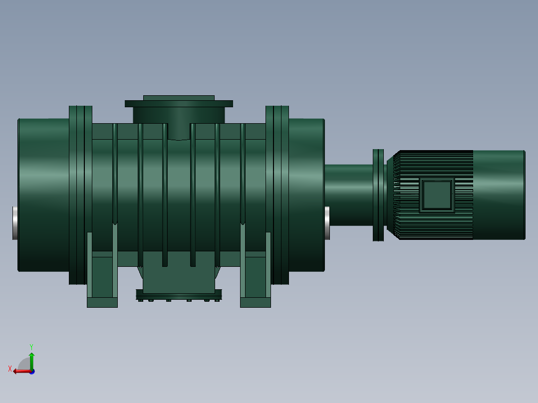 泵、水泵、ZJY-3300A罗茨泵(上海阳光)后视图