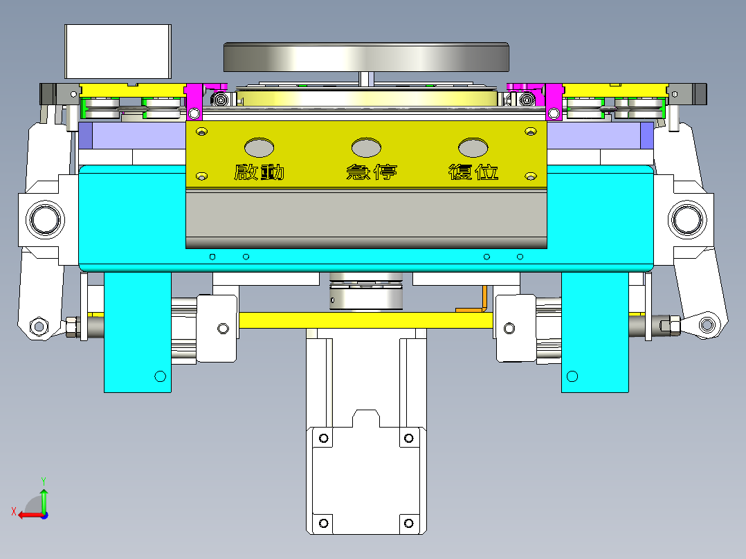 3C 产品外壳环形输送定位线后视图