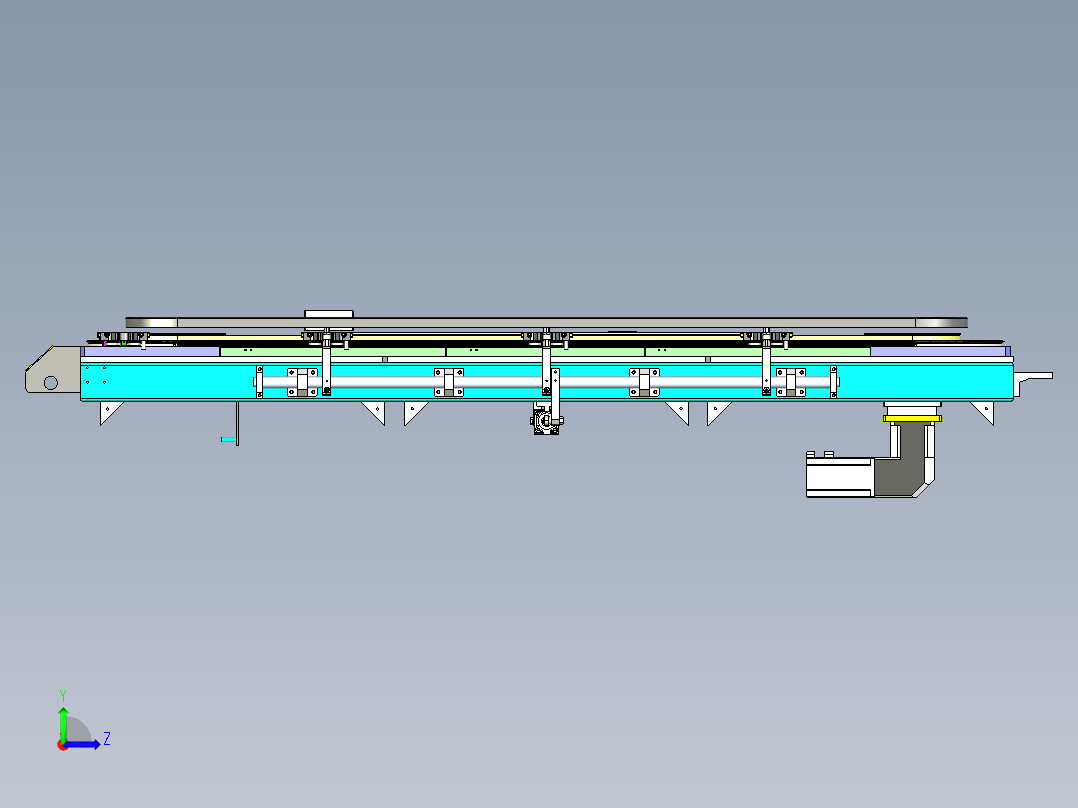 3C 产品外壳环形输送定位线左视图