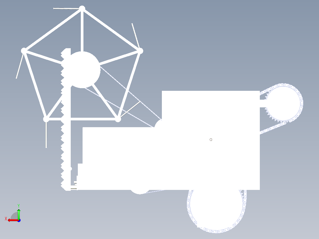 油菜联合收割机后视图